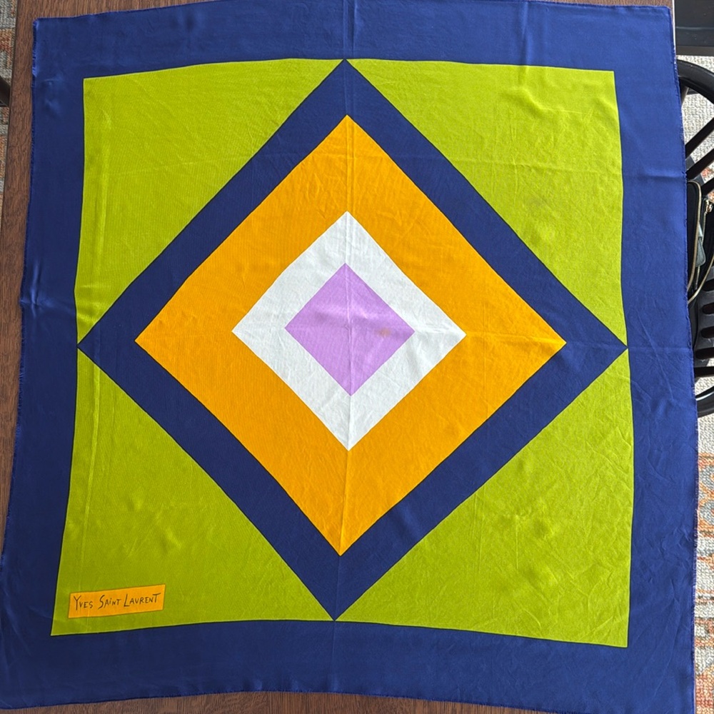 Vintage Yves Saint Laurent 70’s Silk Scarf